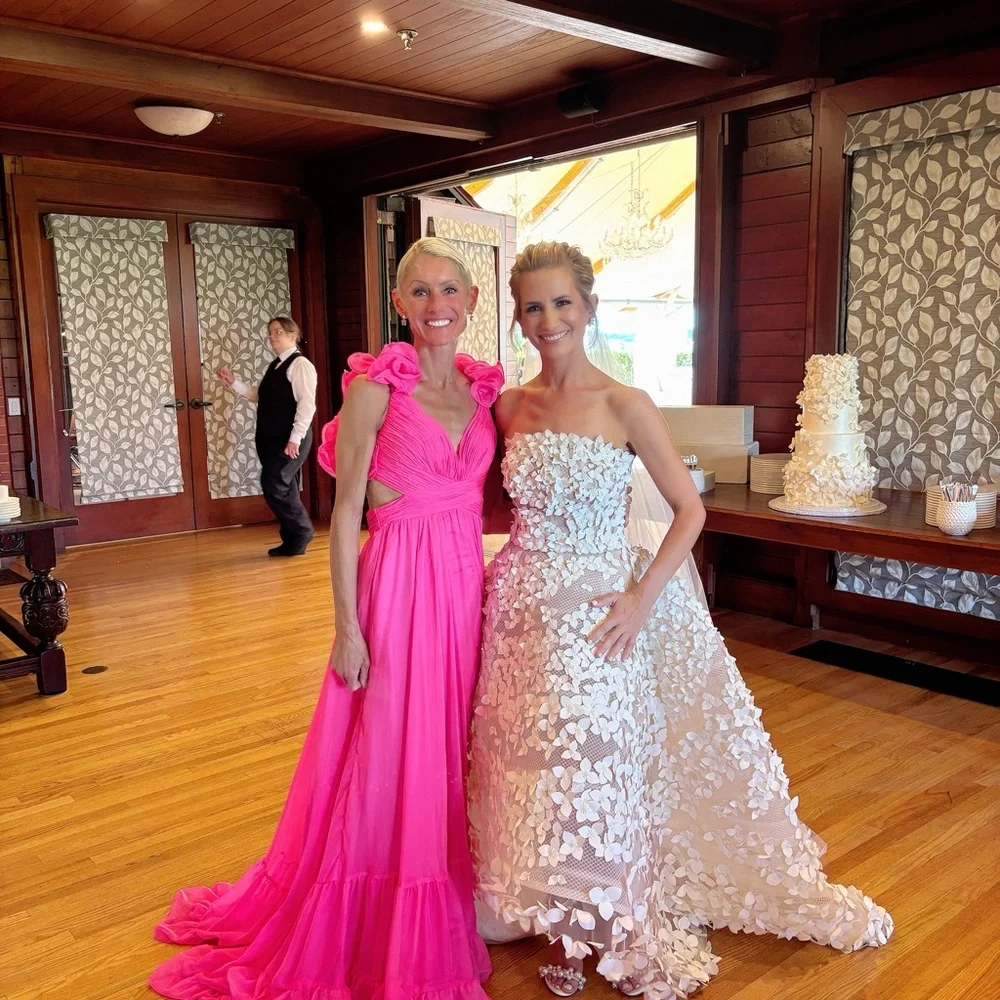 Mac Duggal Vibrant Pink Ruffled Gown - Picture 2 of 5